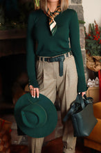 Įkelti vaizdą į peržiūros programą, Odinė tamsiai žalios spalvos rankinė Happy