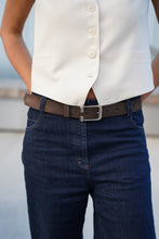 Įkelti vaizdą į peržiūros programą, Verstos odos diržas, spalva šokolado