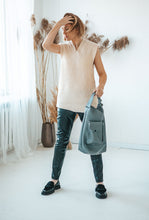 Įkelti vaizdą į peržiūros programą, Rankinė Messenger, pilka spalva , unisex modelis